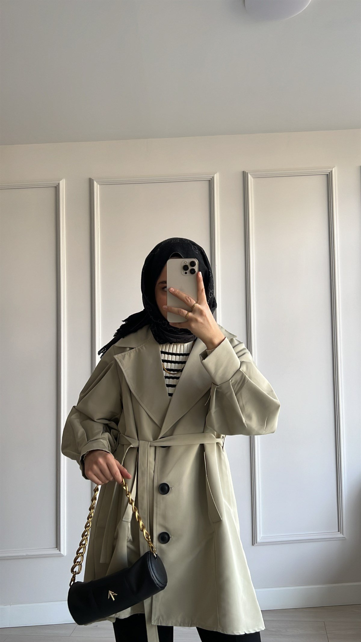 Oversize Kısa Trençkot