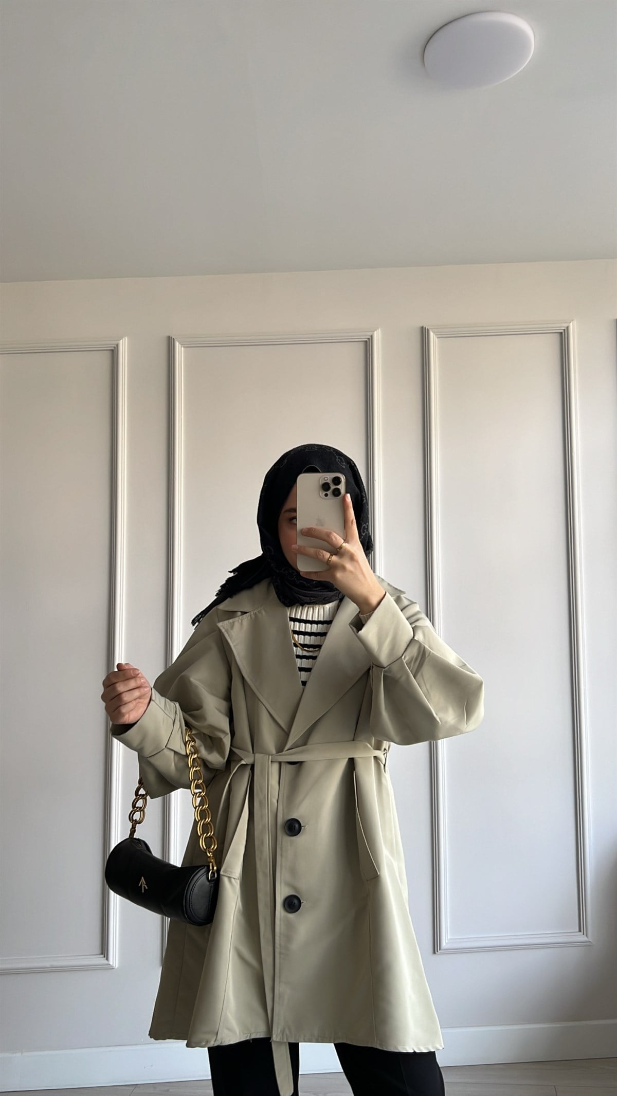 Oversize Kısa Trençkot