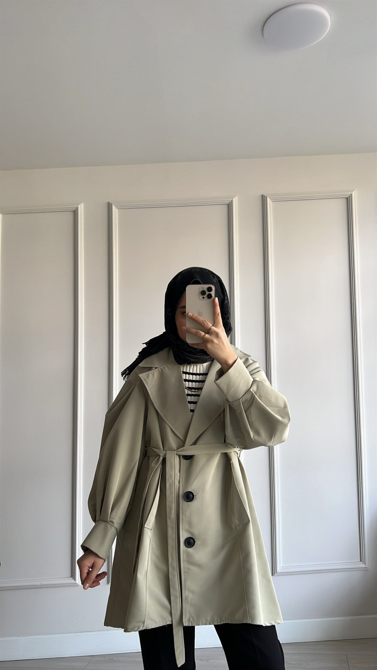 Oversize Kısa Trençkot