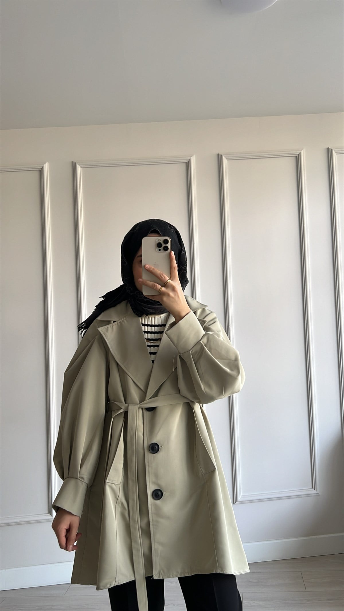 Oversize Kısa Trençkot
