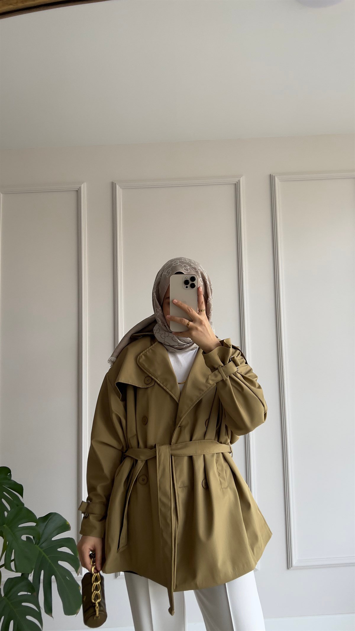 Oversize Kısa Trençkot