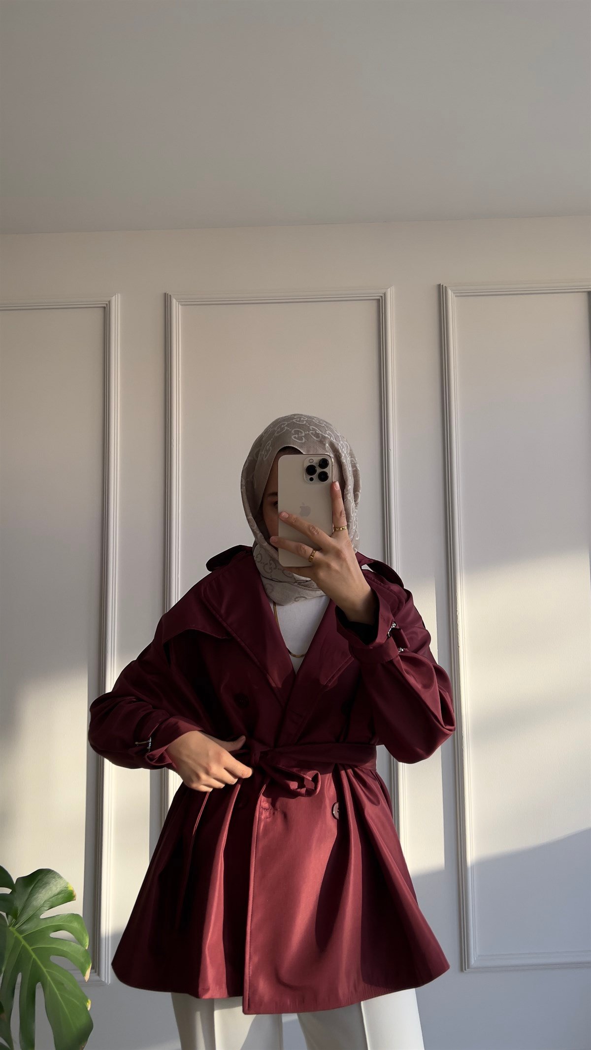 Oversize Kısa Trençkot