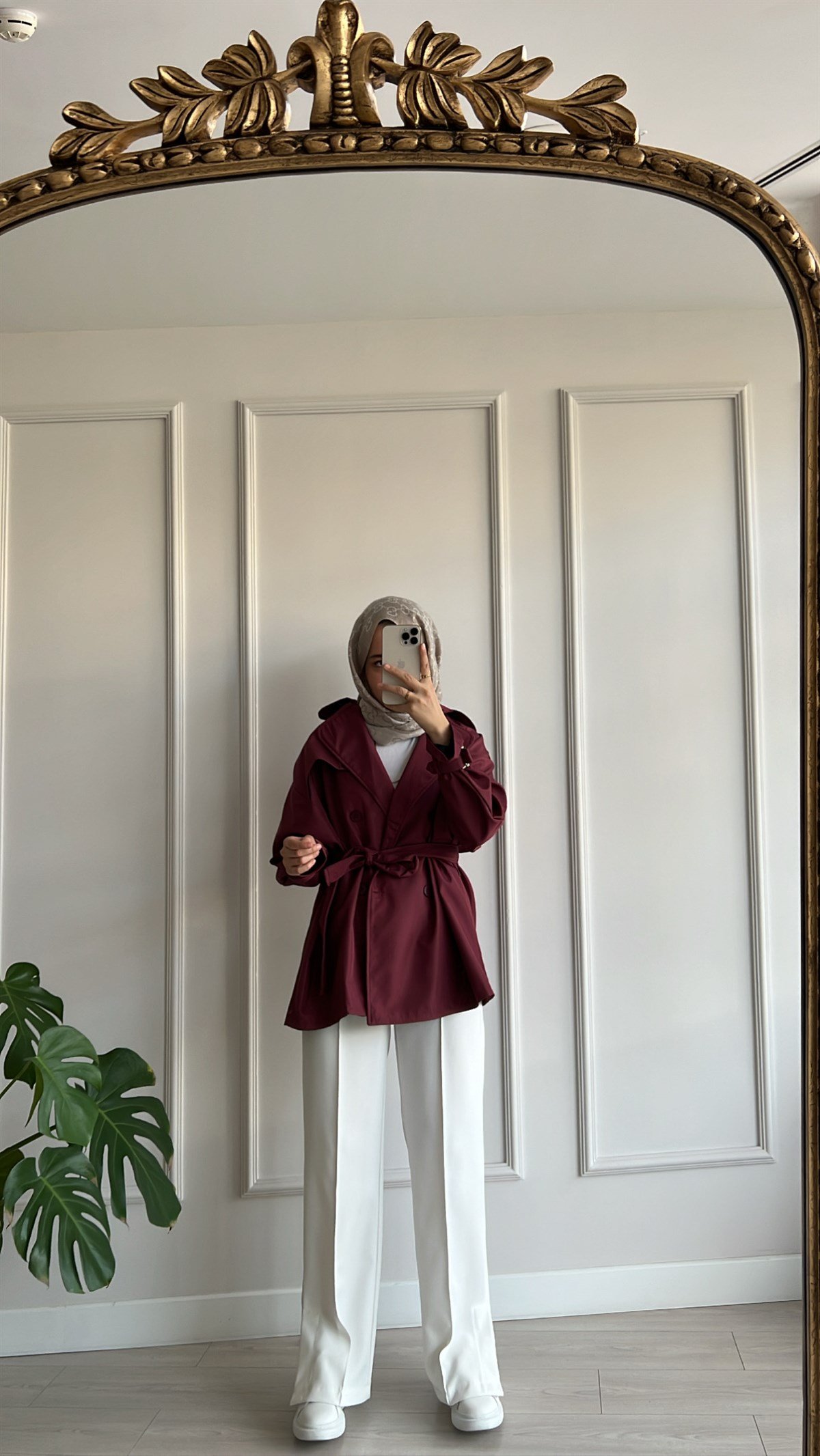 Oversize Kısa Trençkot