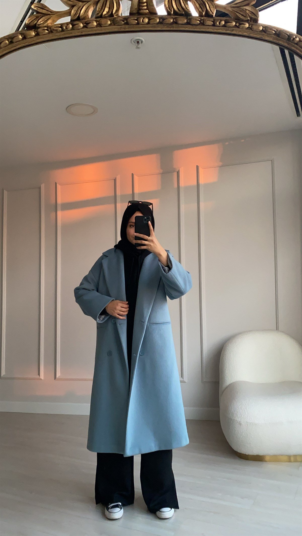 Oversize Mavi Kaban