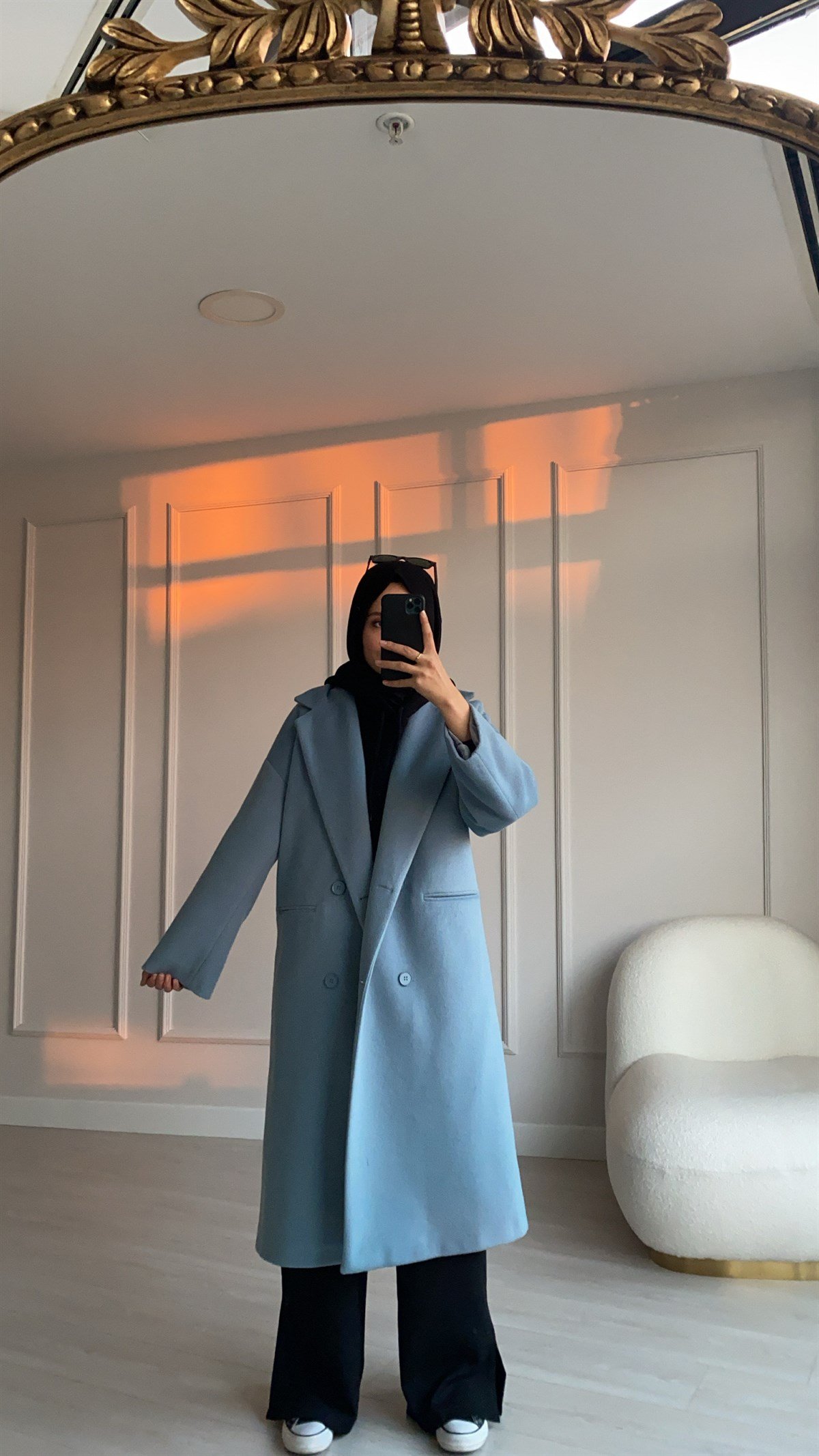 Oversize Mavi Kaban