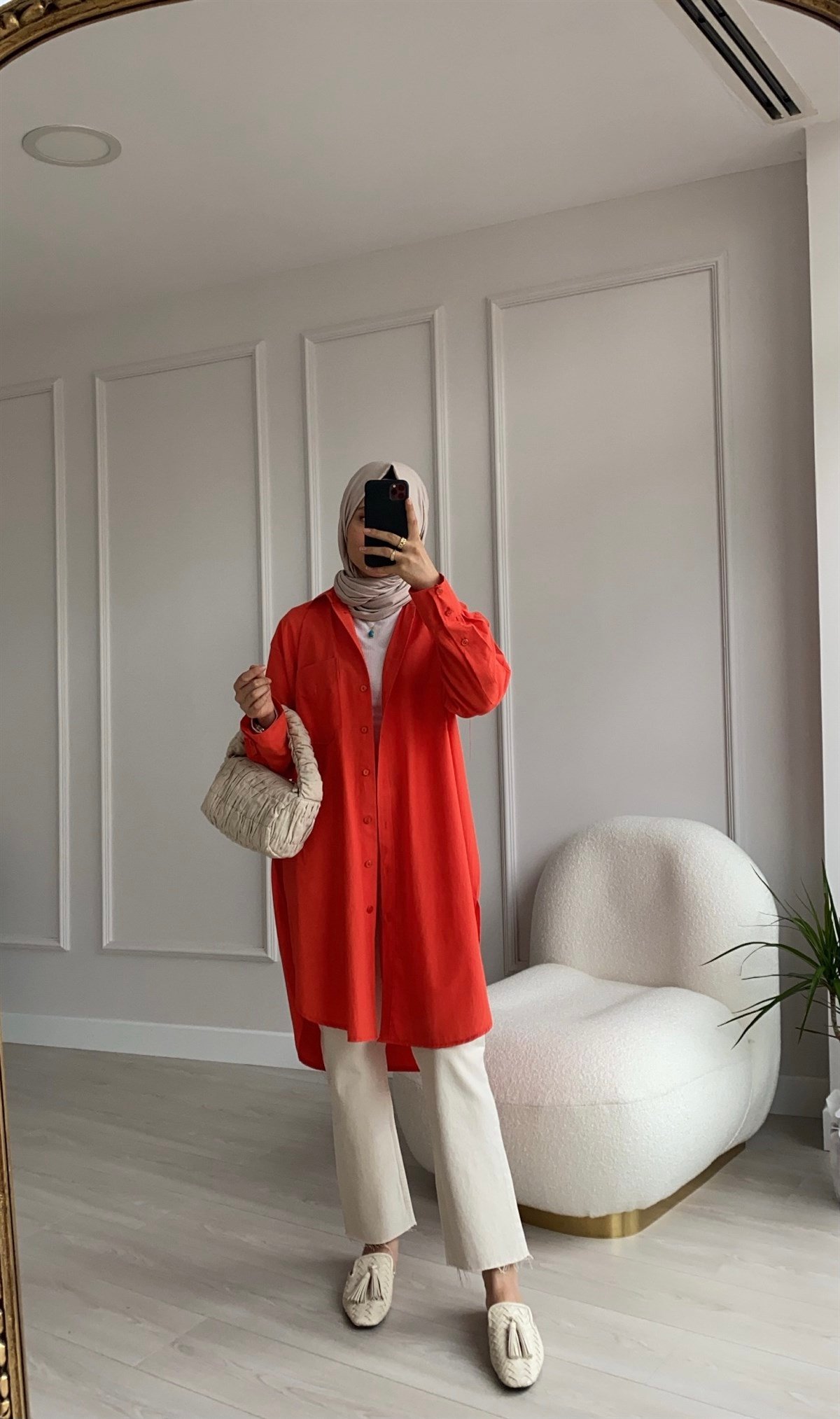 Oversize Oranj Gömlek