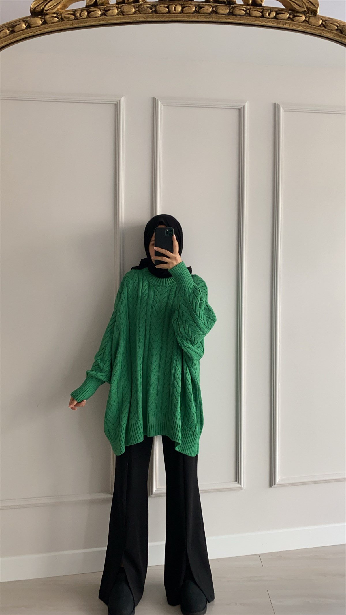 Oversize Yeşil Kazak