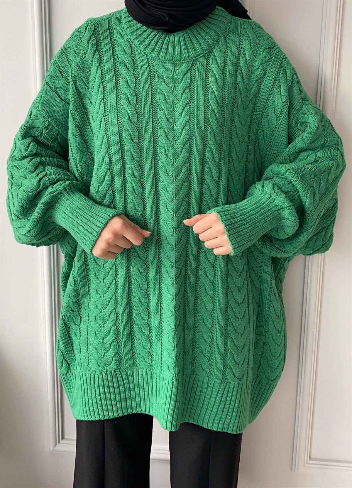 Oversize Yeşil Kazak