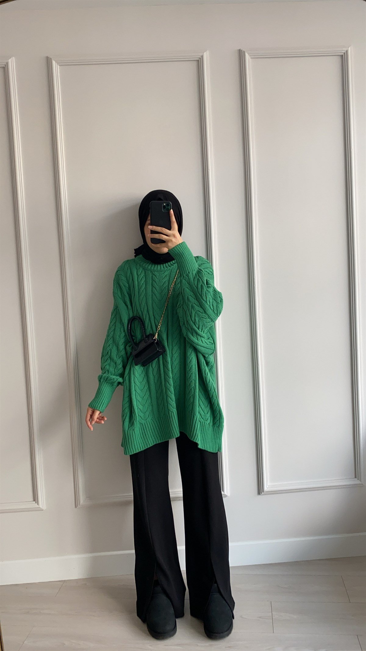 Oversize Yeşil Kazak