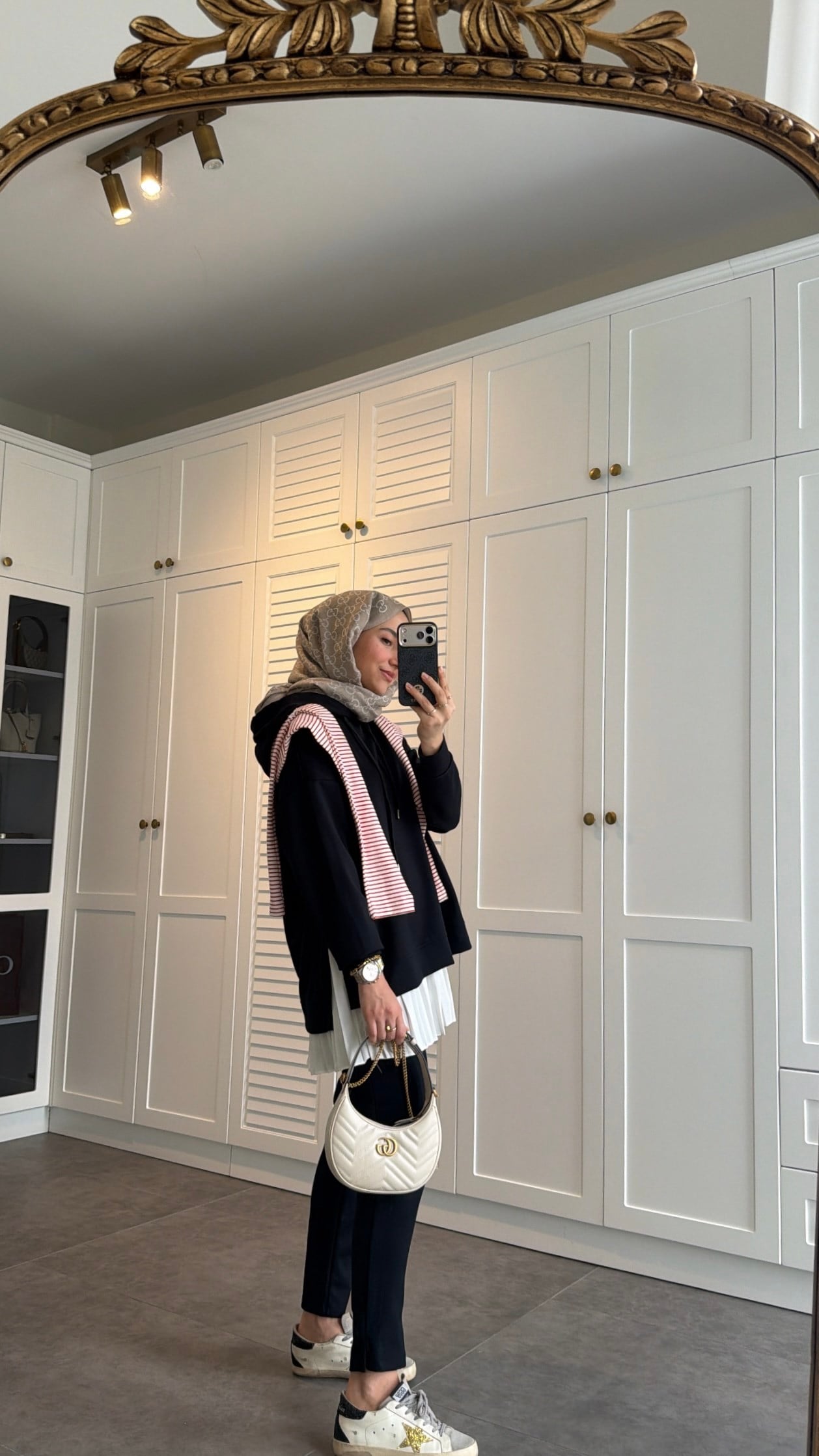 Oysh Kapşonlu Sweat Takım Siyah