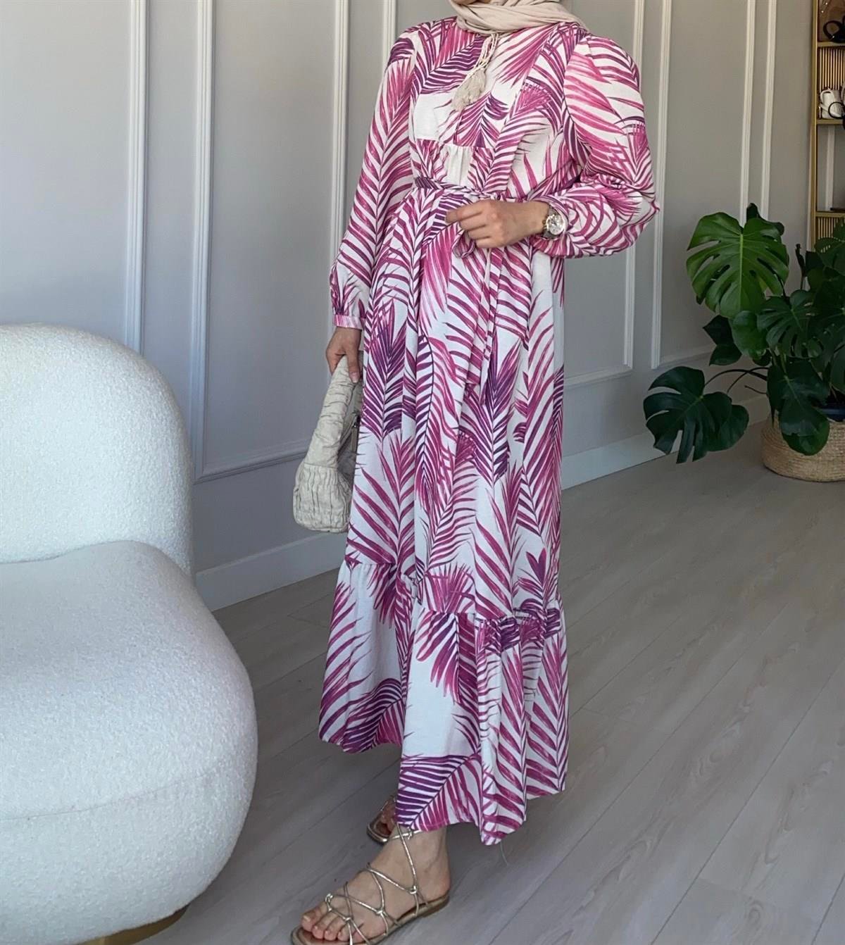 Palmiye Yapraklı Elbise