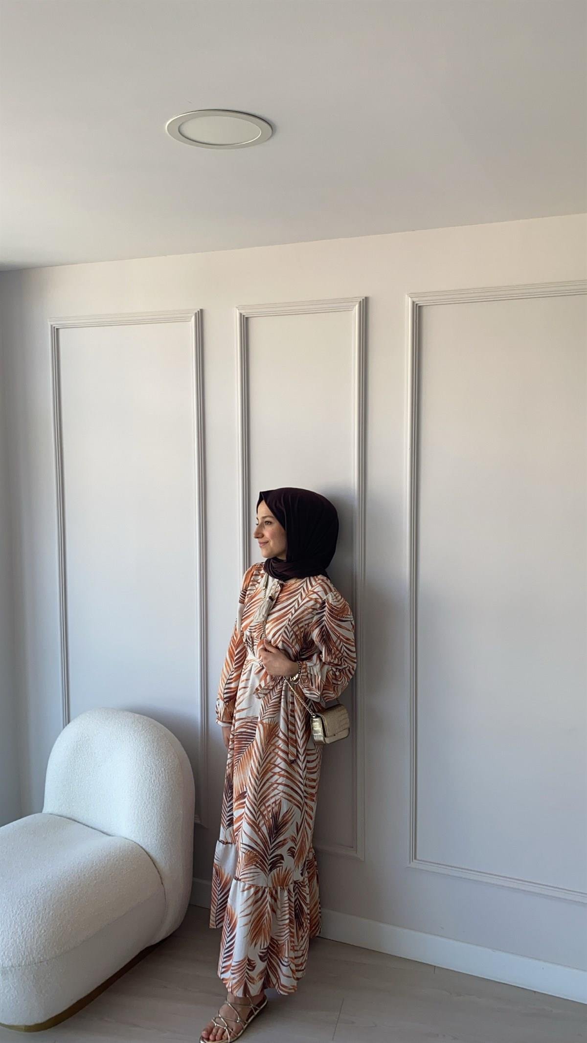 Palmiye Yapraklı Elbise