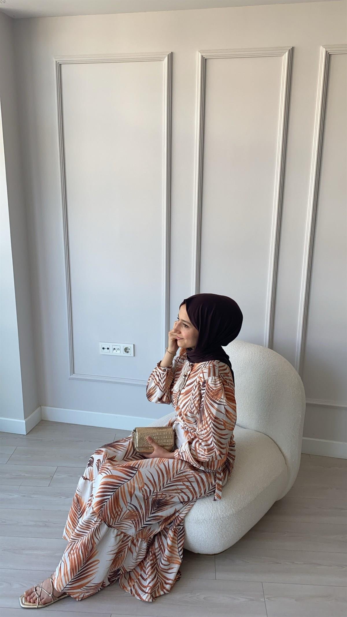 Palmiye Yapraklı Elbise