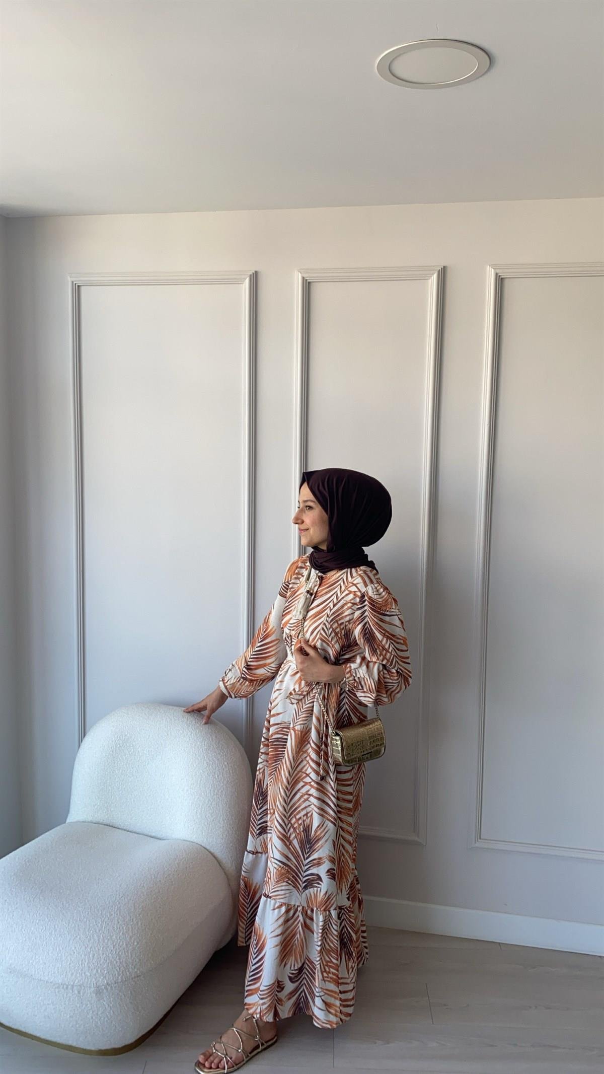 Palmiye Yapraklı Elbise