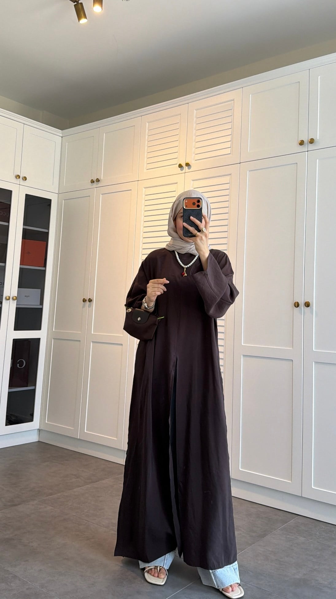 Parla Yırtmaç Detaylı Tunik Kahve