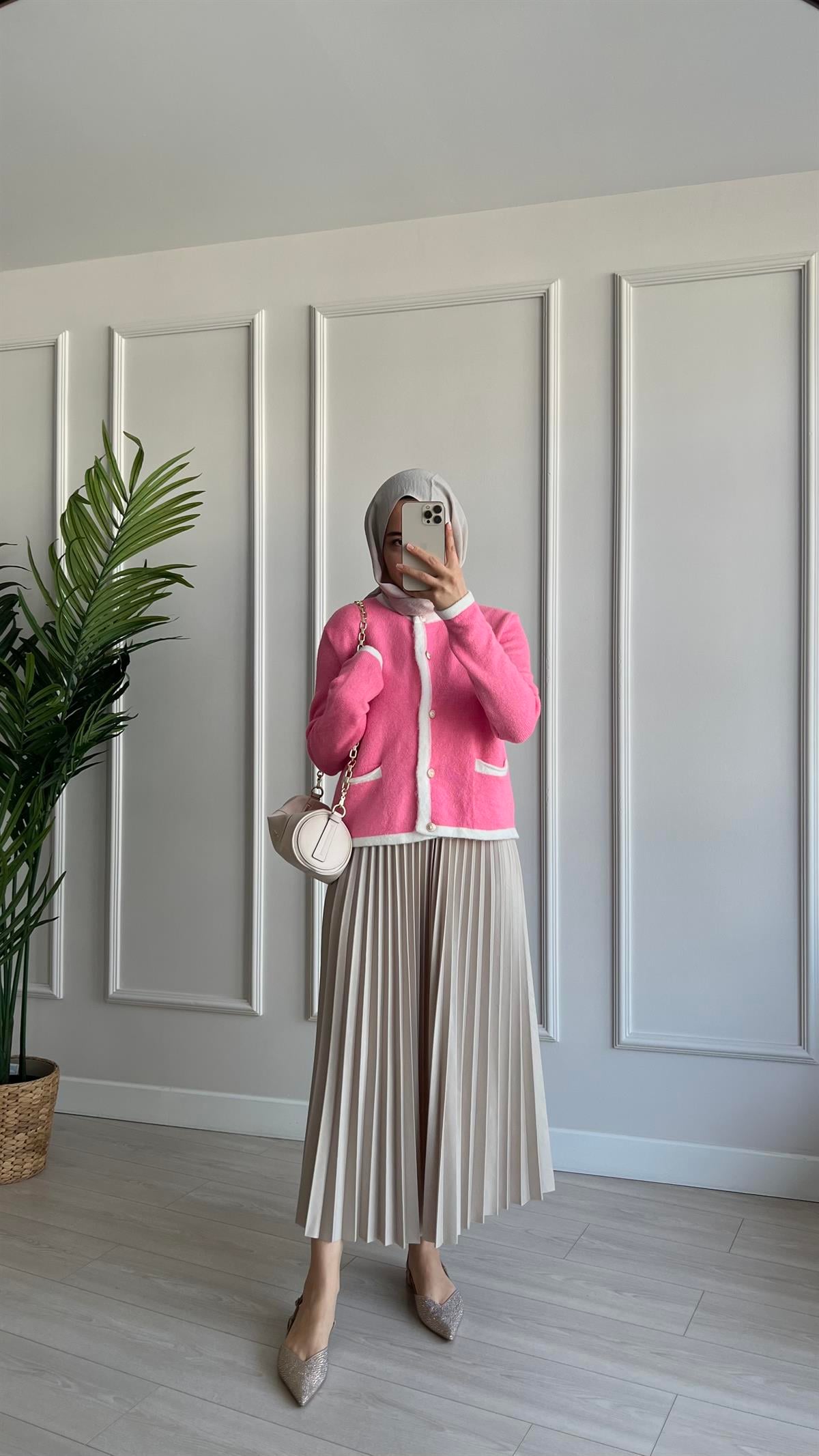 Pembe Triko Hırka 