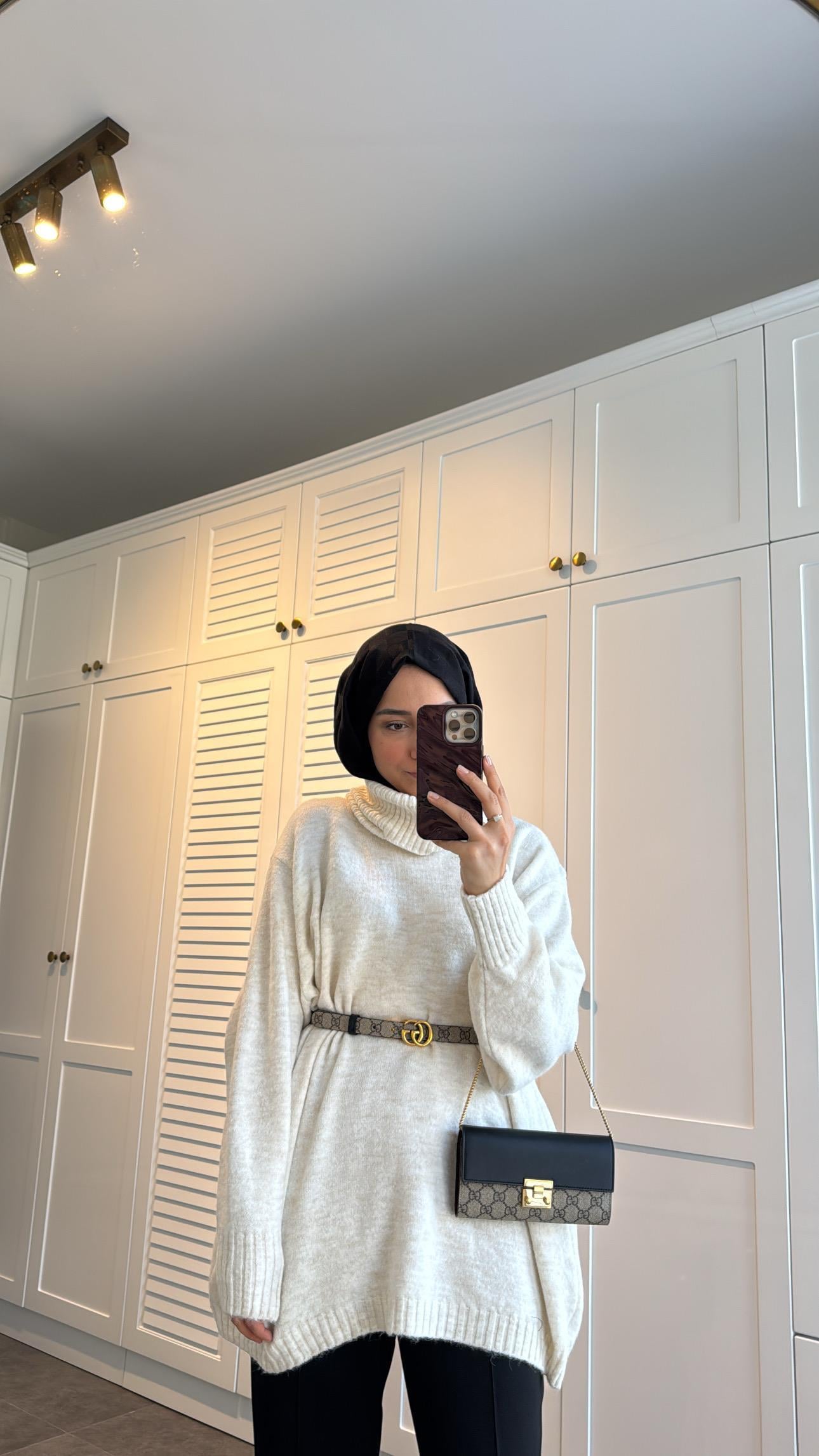 Pinterest Oversize Kazak Ekru