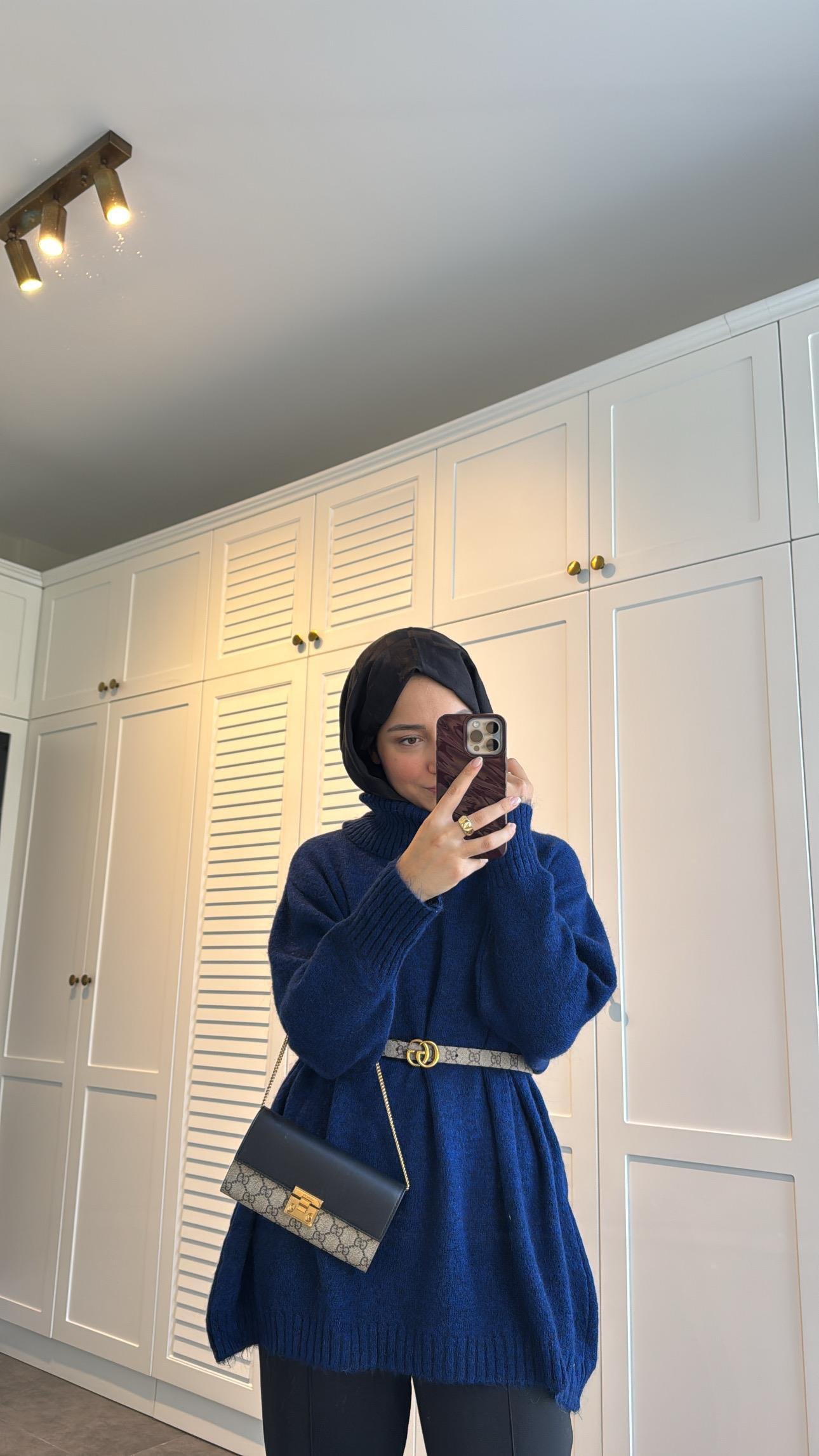 Pinterest Oversize Kazak Lacivert