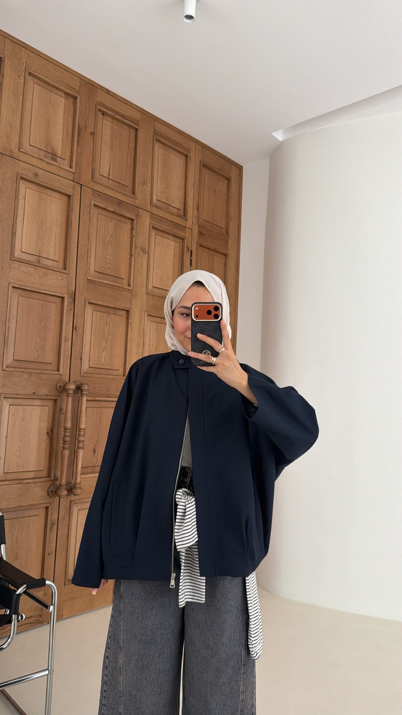 Premium Bomber Ceket Lacivert