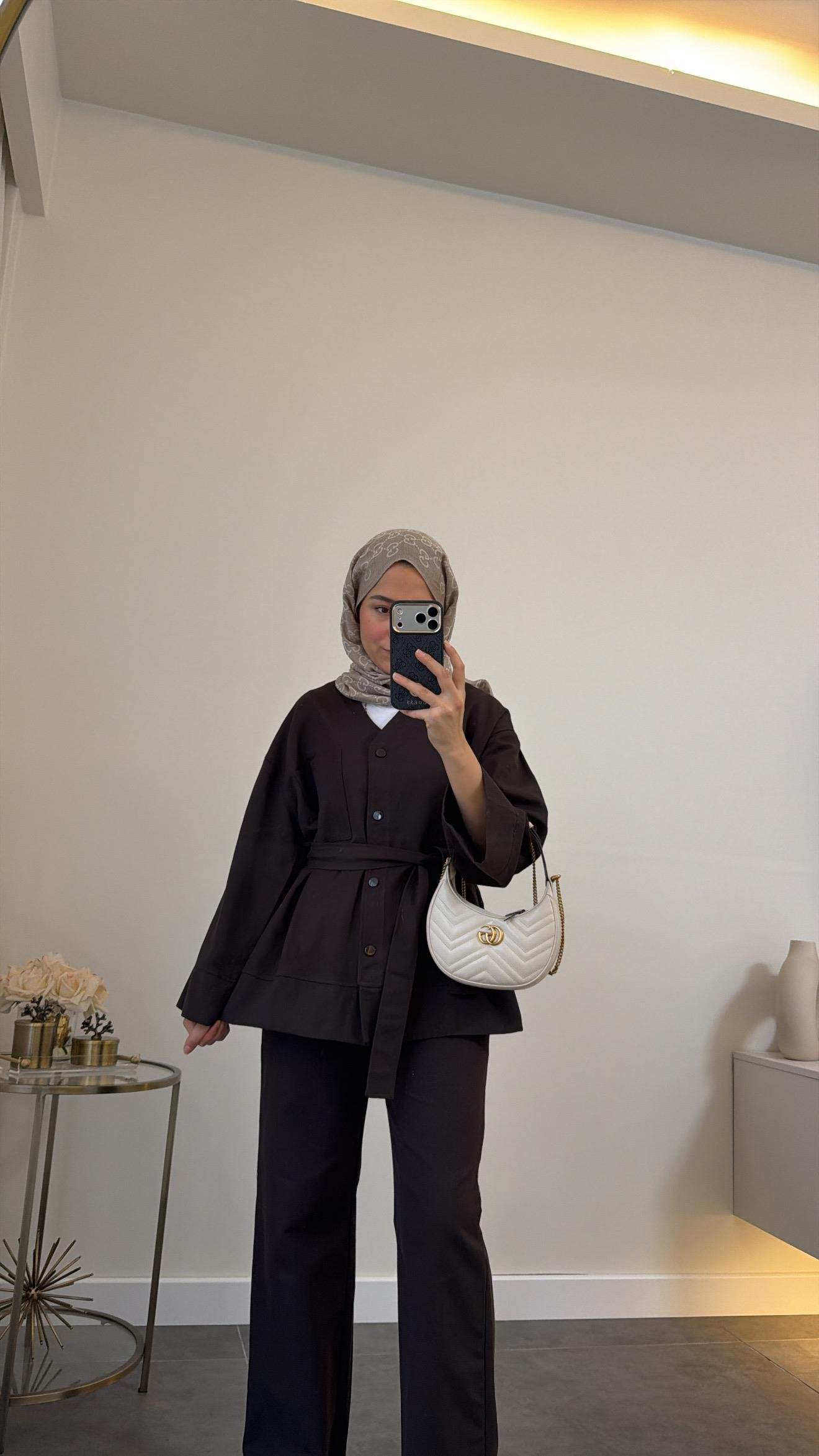 Premium Gabardin Takım Kahve
