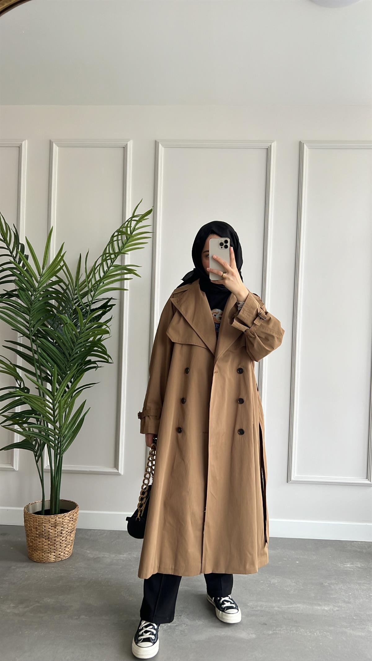 Premium Kalite Kemerli Trençkot