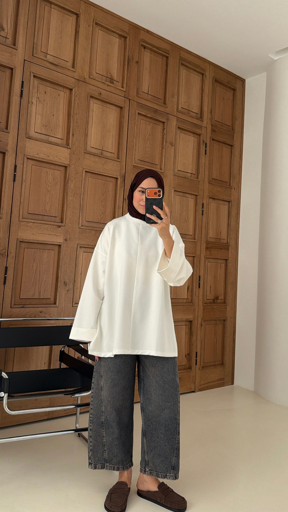 Premium Oversize Basic  Sweat Ekru