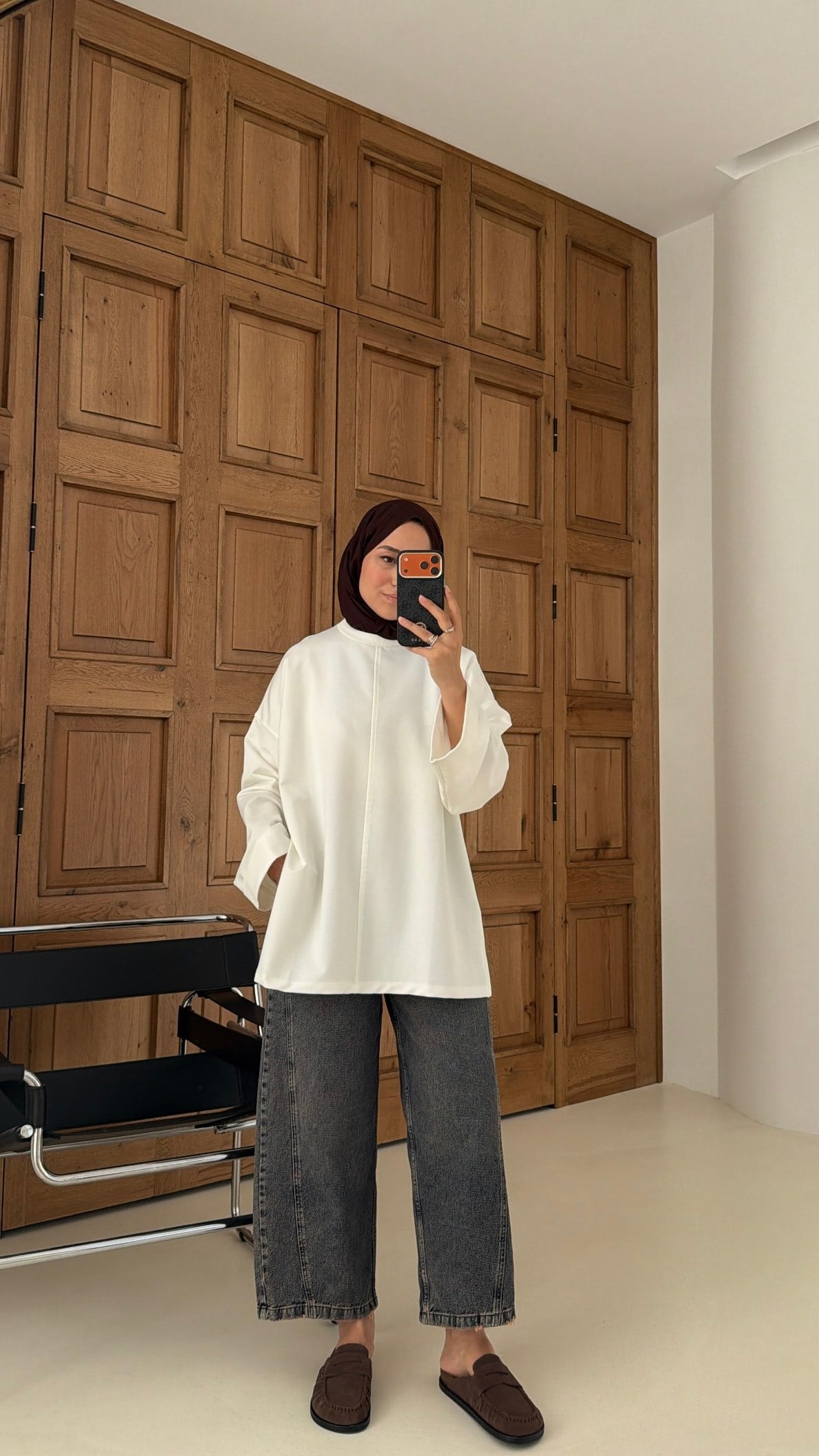 Premium Oversize Basic  Sweat Ekru