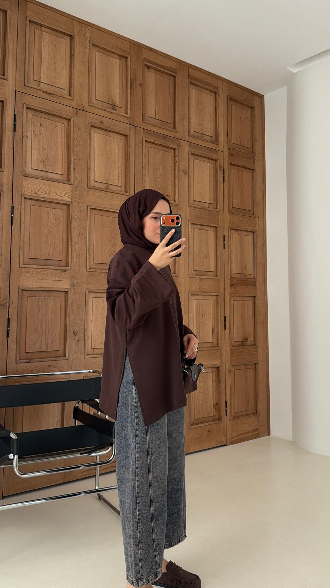 Premium Oversize Basic  Sweat Kahve