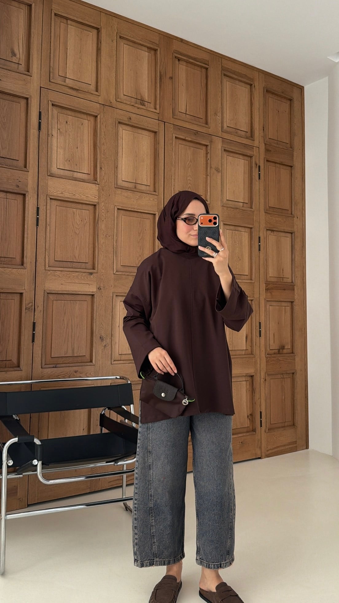 Premium Oversize Basic  Sweat Kahve
