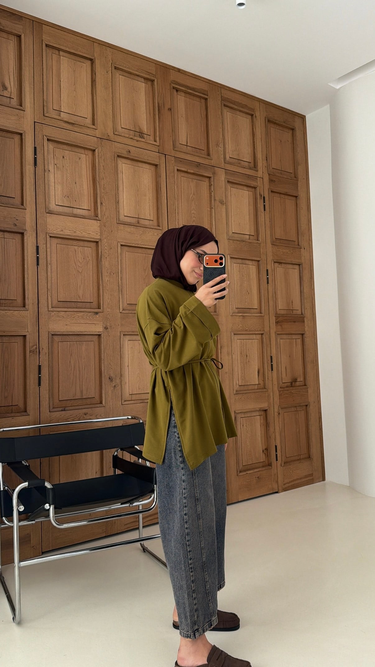 Premium Oversize Basic  Sweat Olive