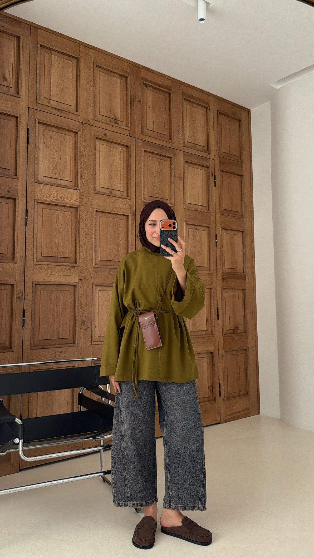 Premium Oversize Basic  Sweat Olive