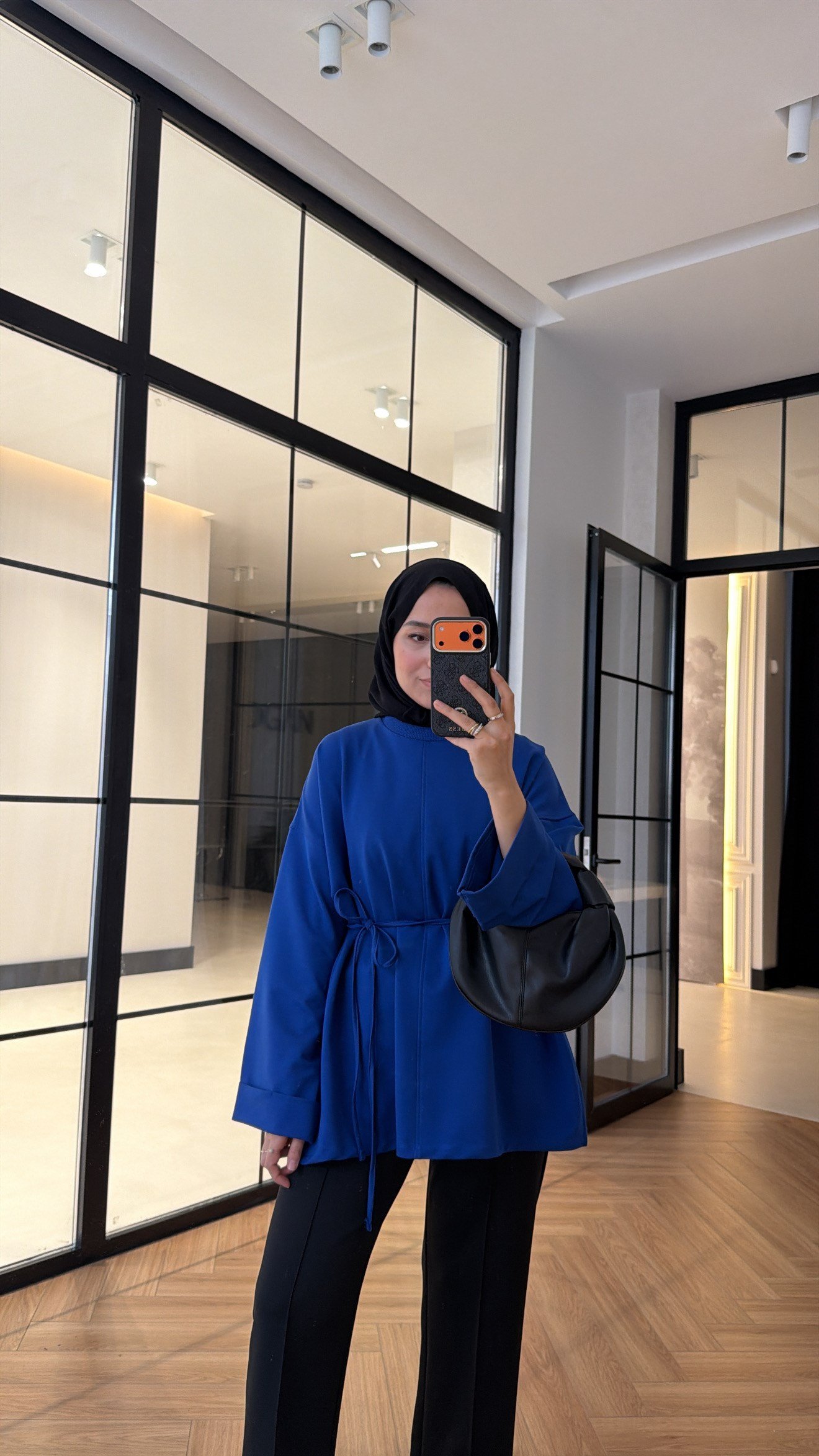 Premium Oversize Basic  Sweat Saks Mavisi