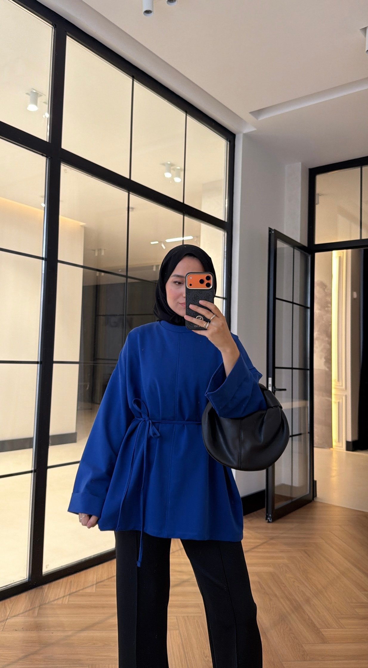 Premium Oversize Basic  Sweat Saks Mavisi
