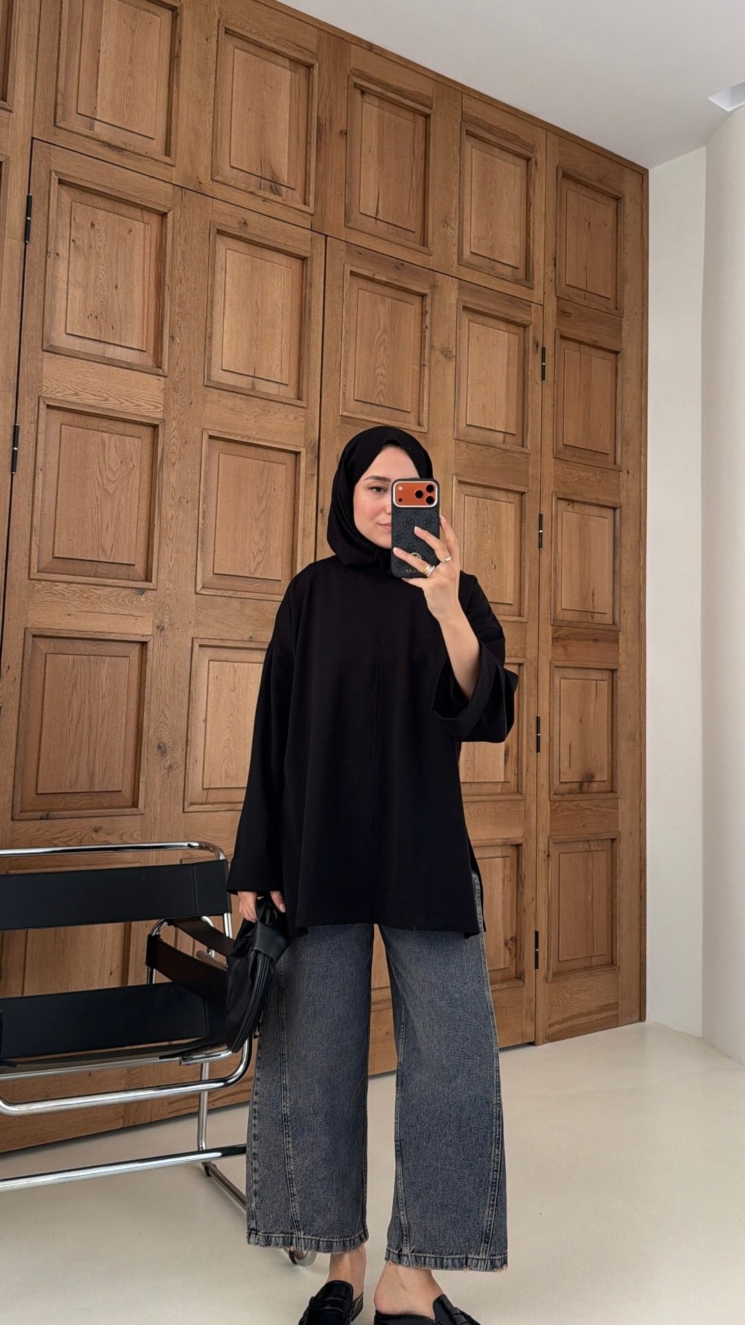 Premium Oversize Basic  Sweat Siyah