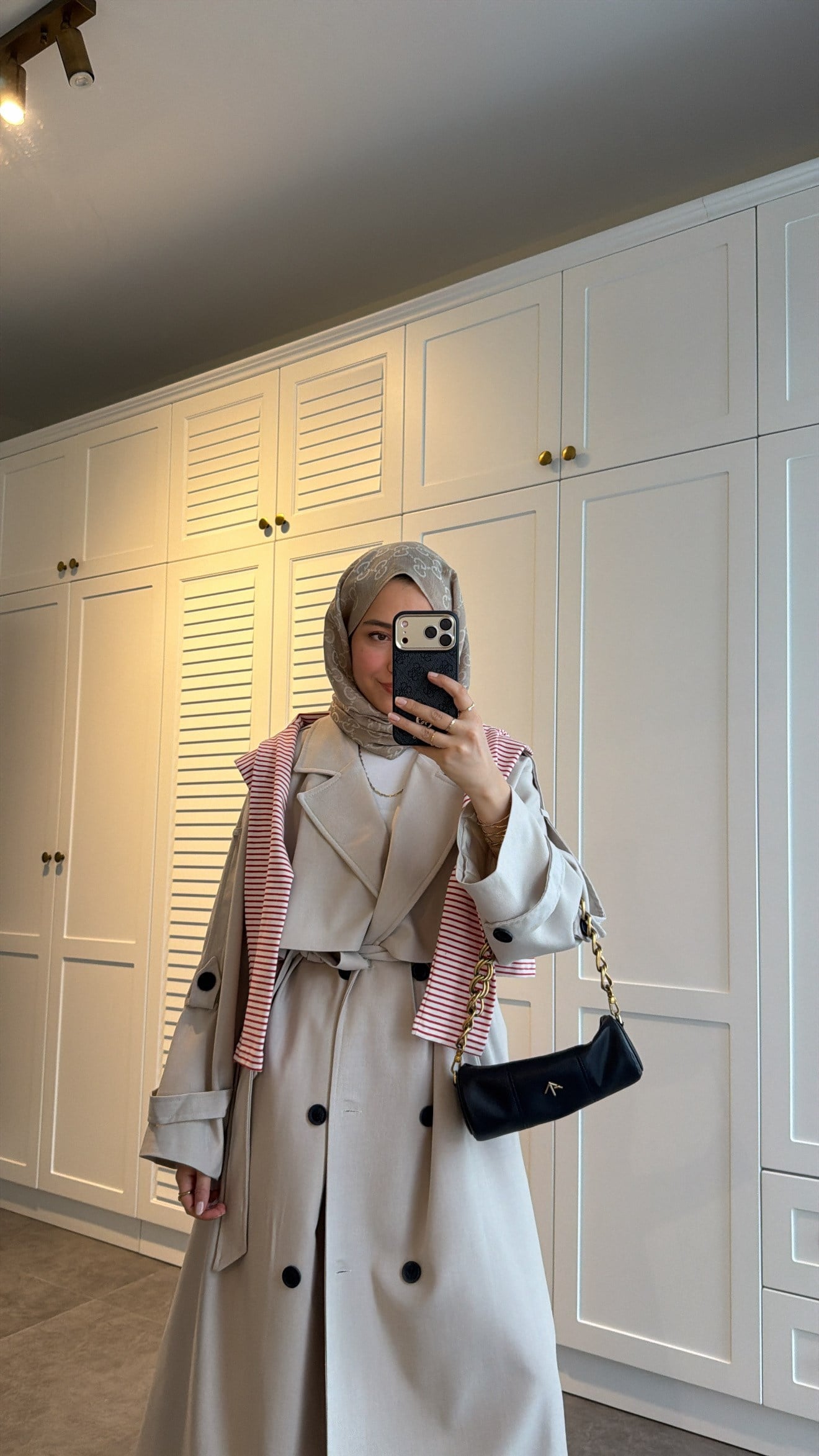 Premium Poleviskon Uzun Oversize Trençkot Taş
