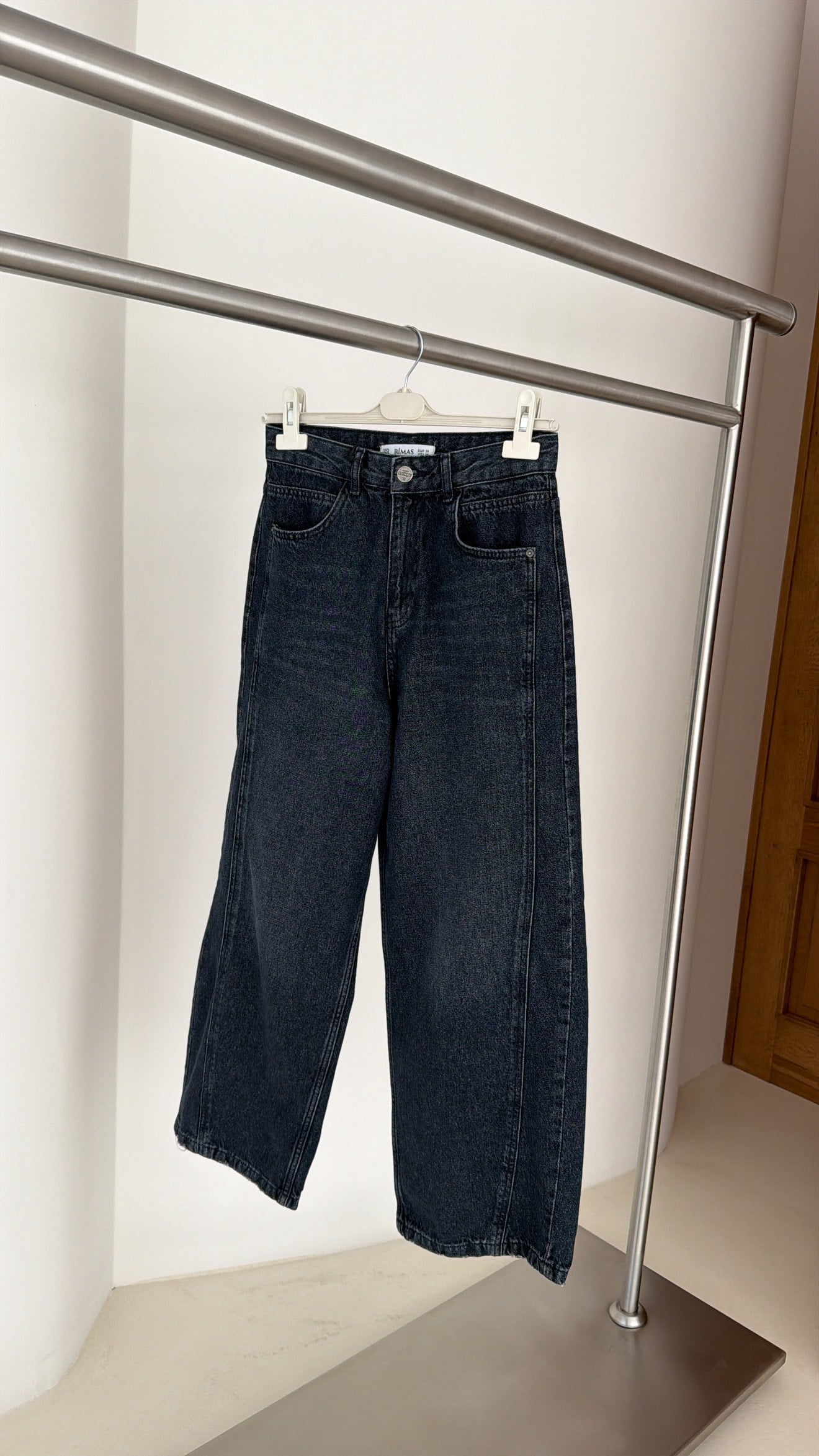 Premium Retro Mom Jean Lacivert