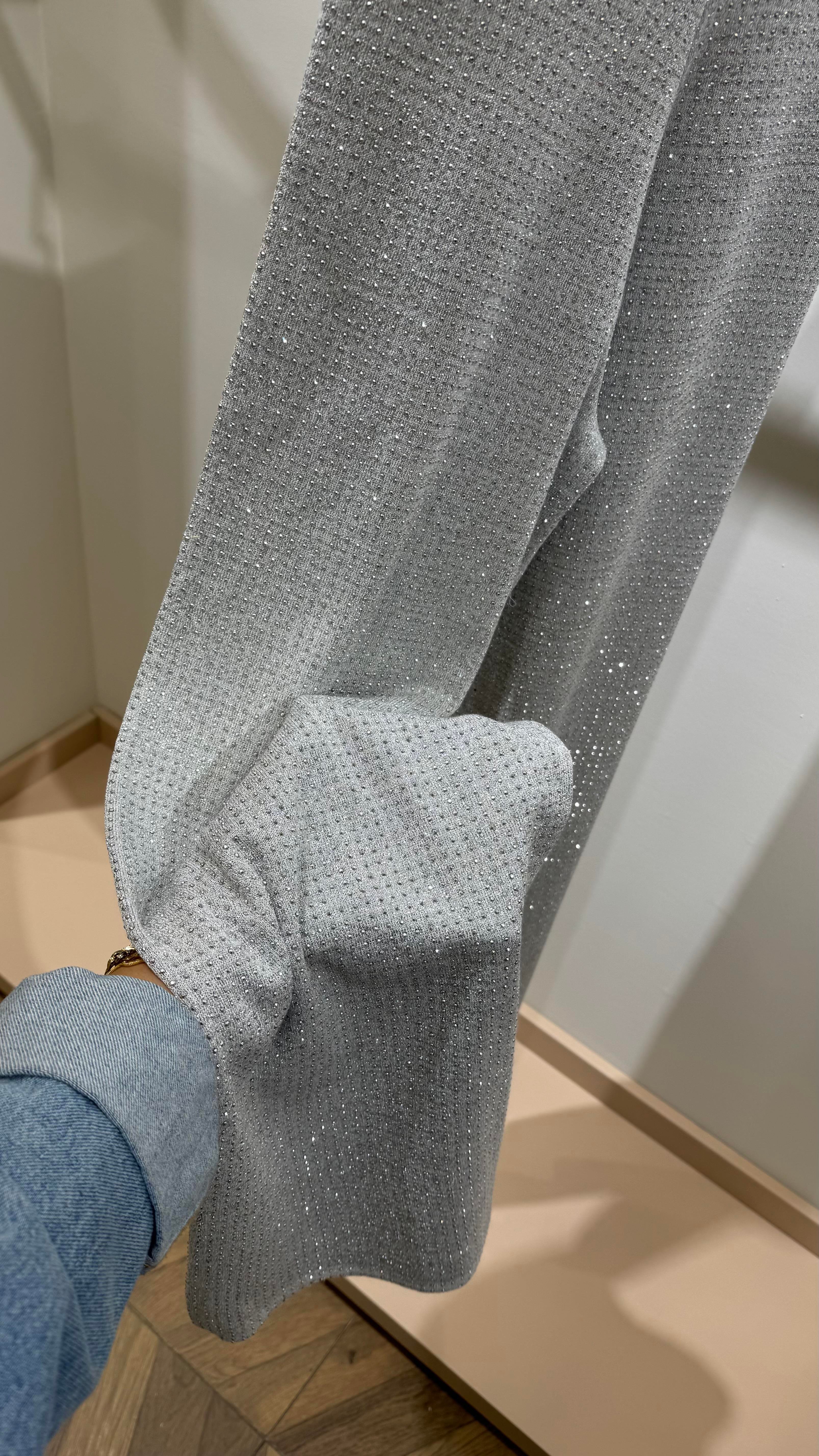 Premium Taşlı Pantolon Gri