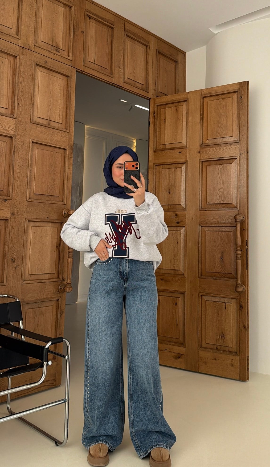 Premium Zımba Tasarım Taşlı Jean
