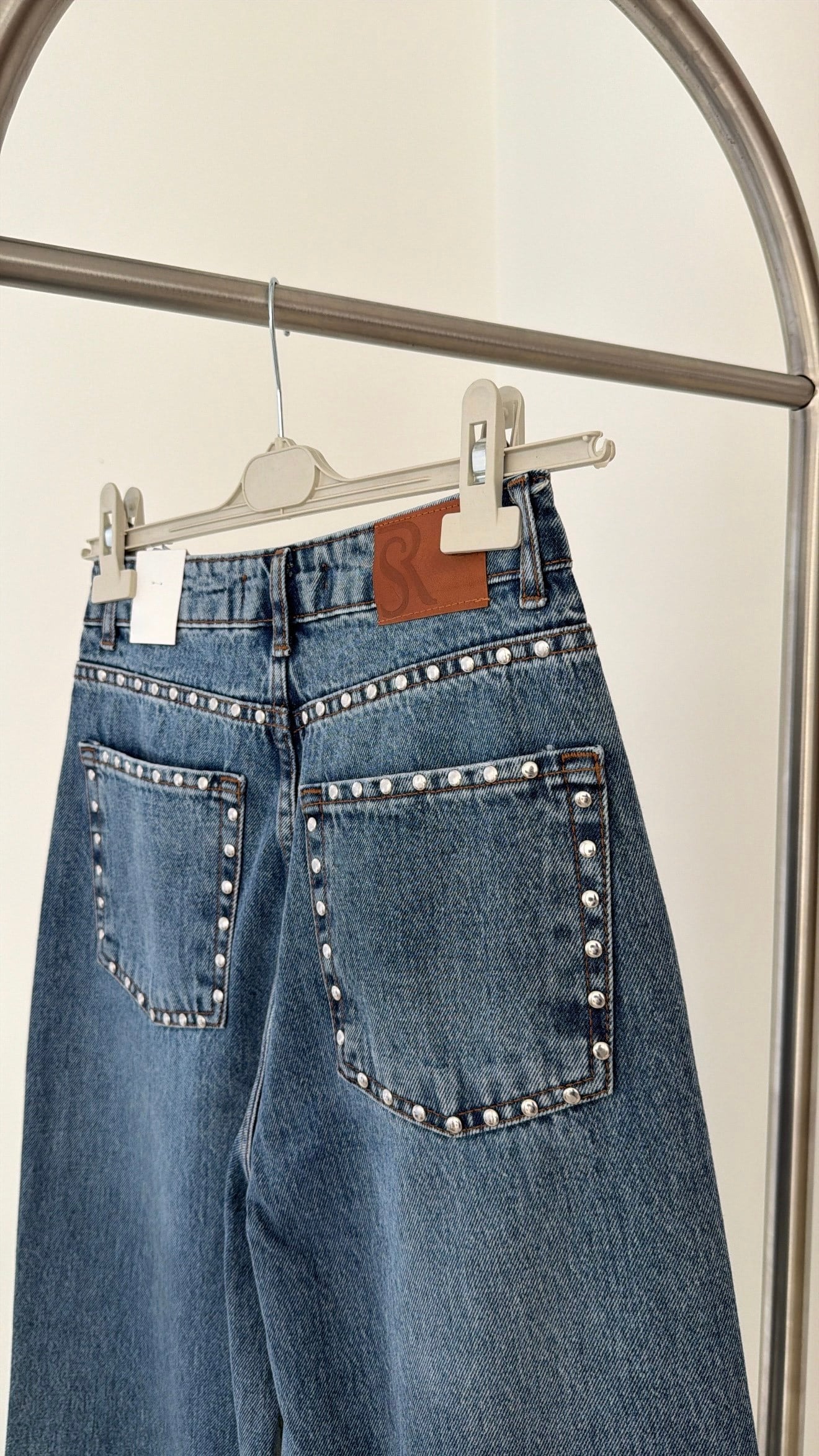 Premium Zımba Tasarım Taşlı Jean