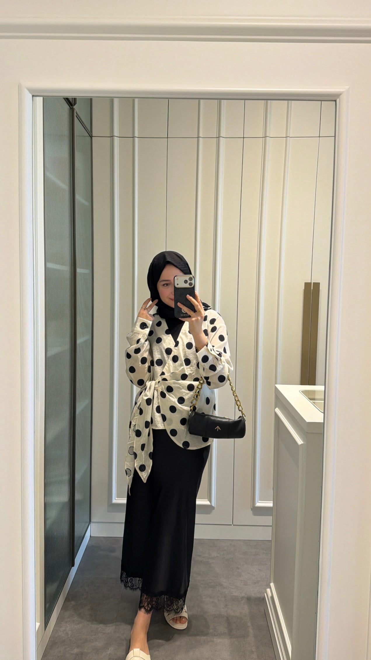 Puantiyeli Pamuklu Kimono
