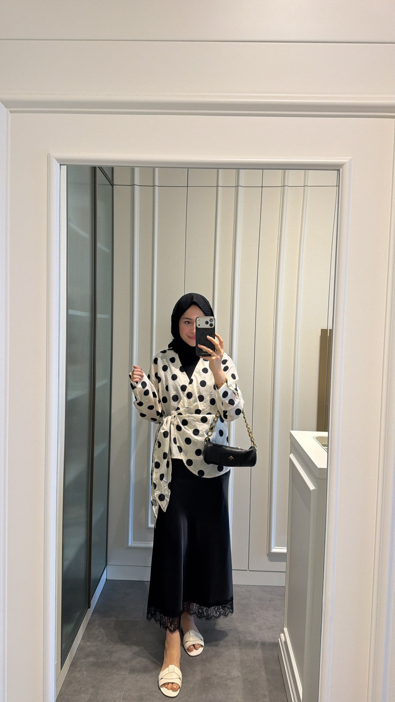 Puantiyeli Pamuklu Kimono