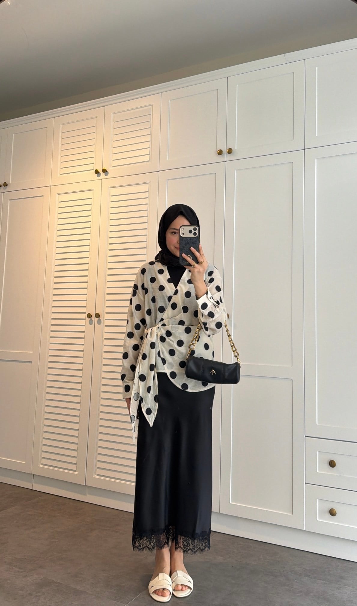 Puantiyeli Pamuklu Kimono
