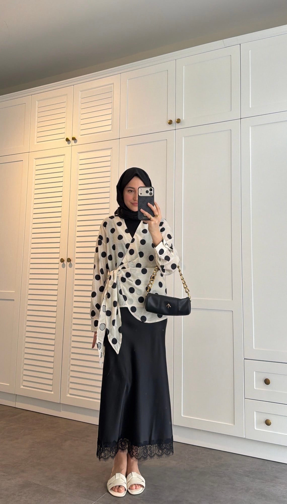 Puantiyeli Pamuklu Kimono