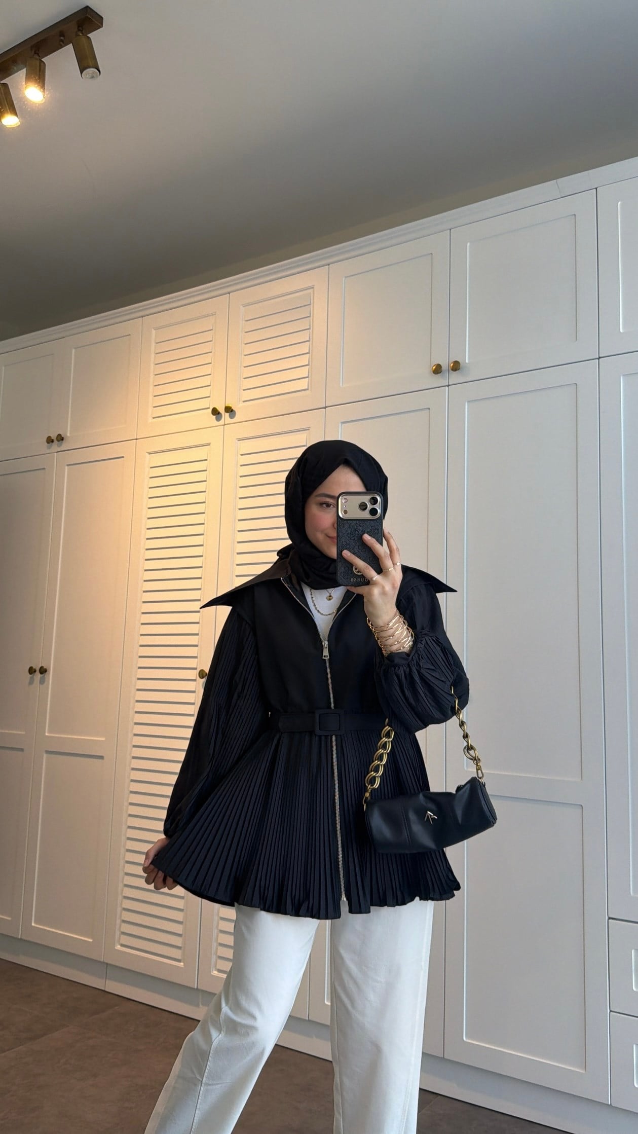 Royal Pileli Ceket Siyah