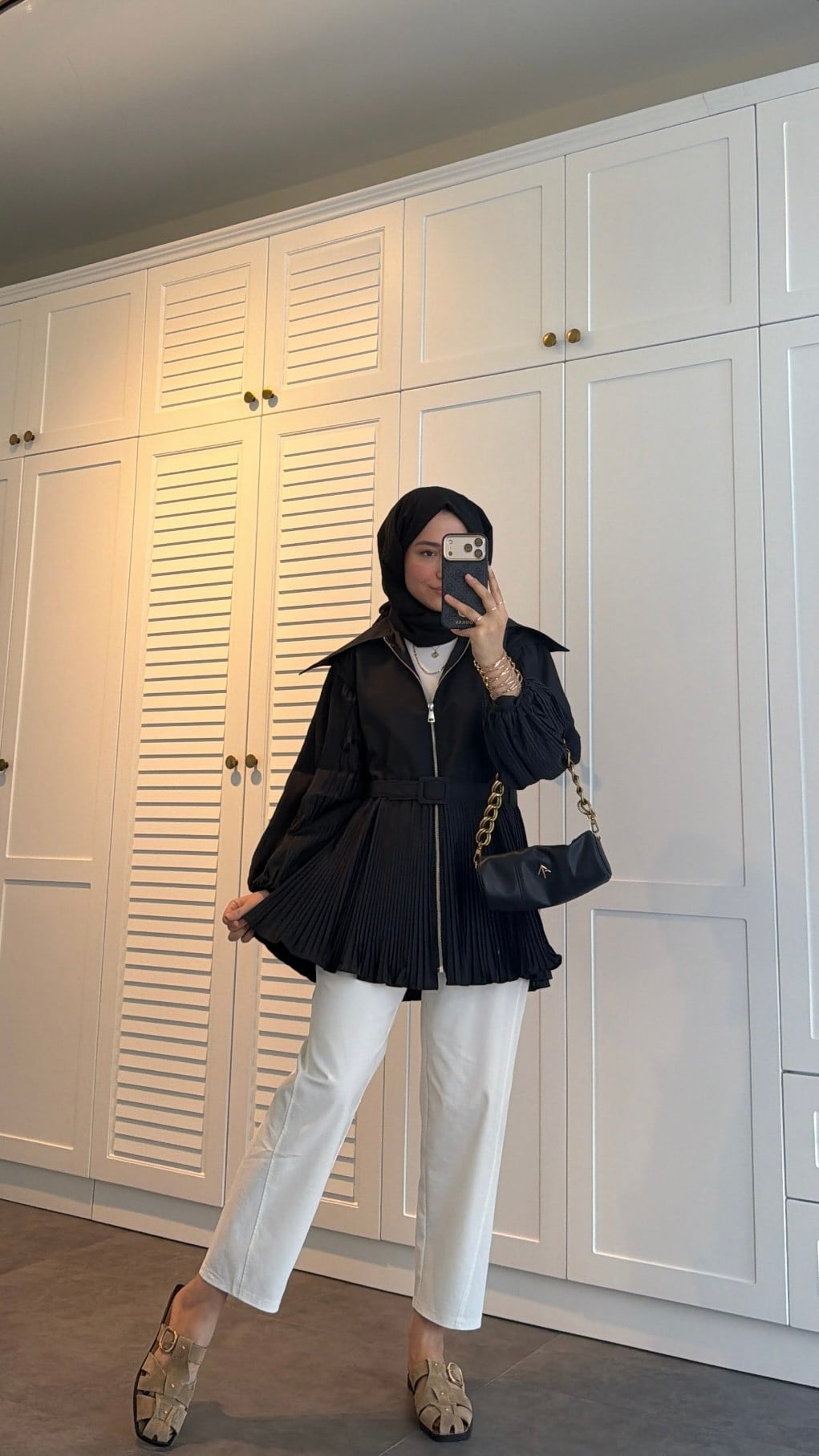 Royal Pileli Ceket Siyah