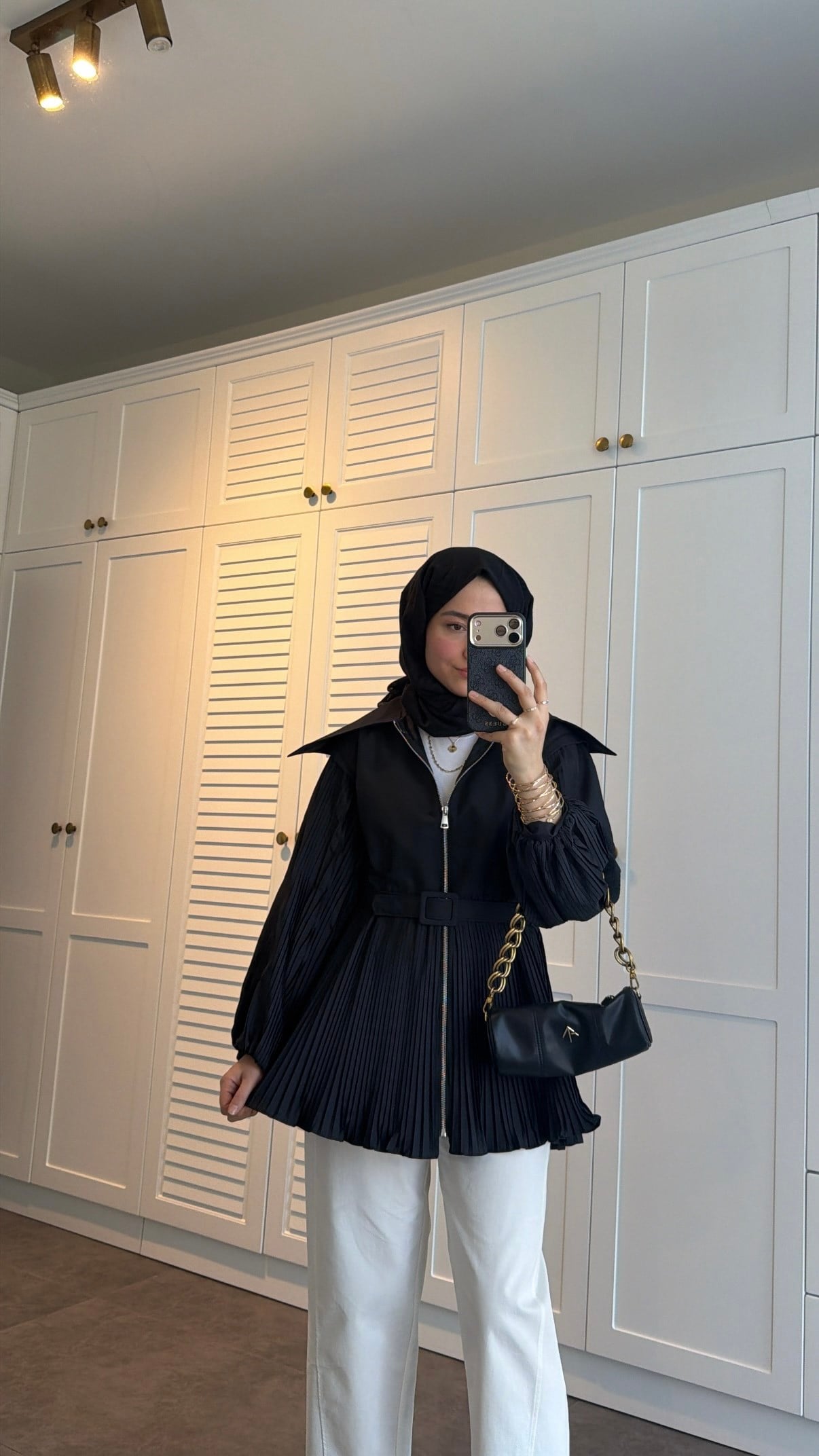 Royal Pileli Ceket Siyah