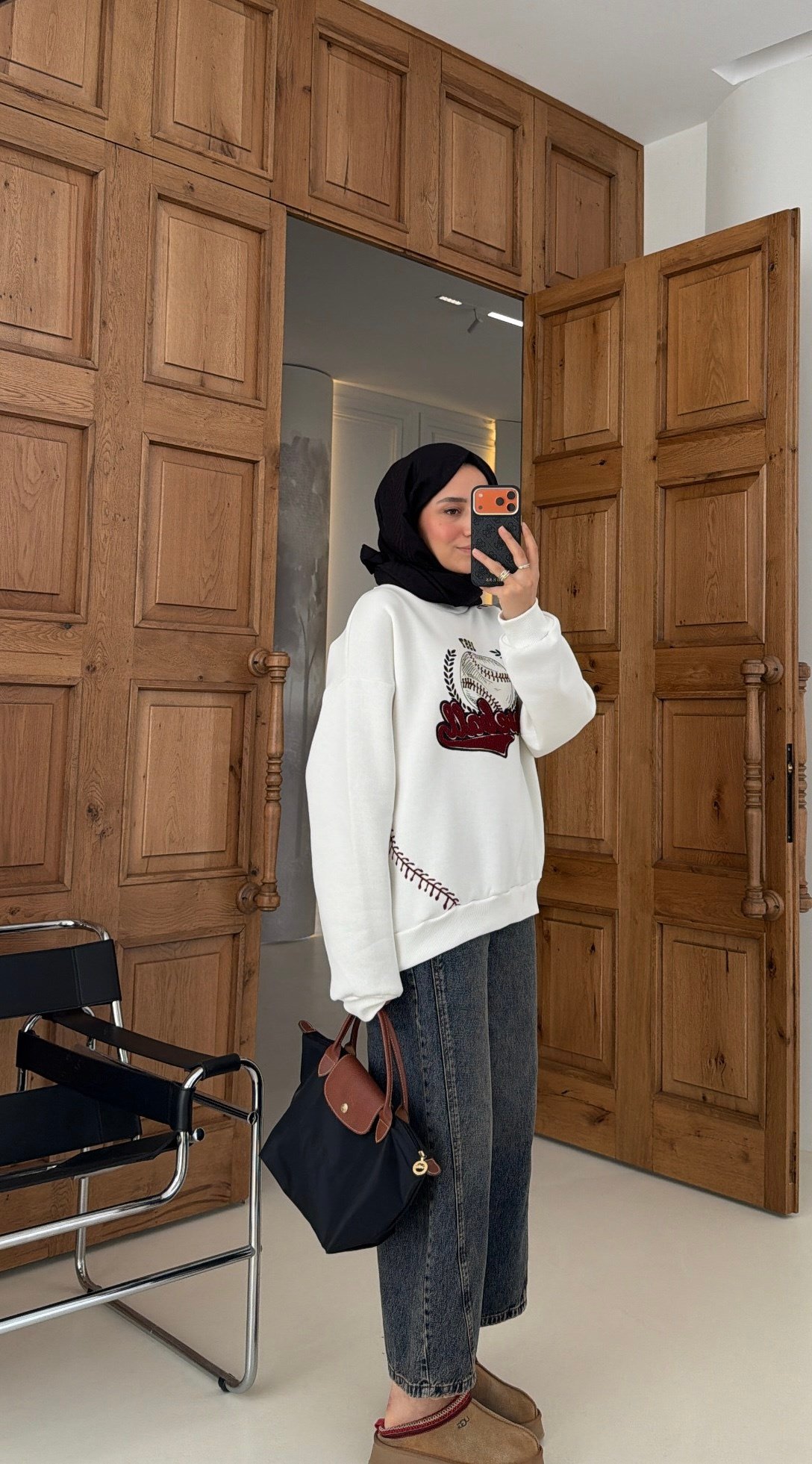 Şardonlu Oversize Sweat