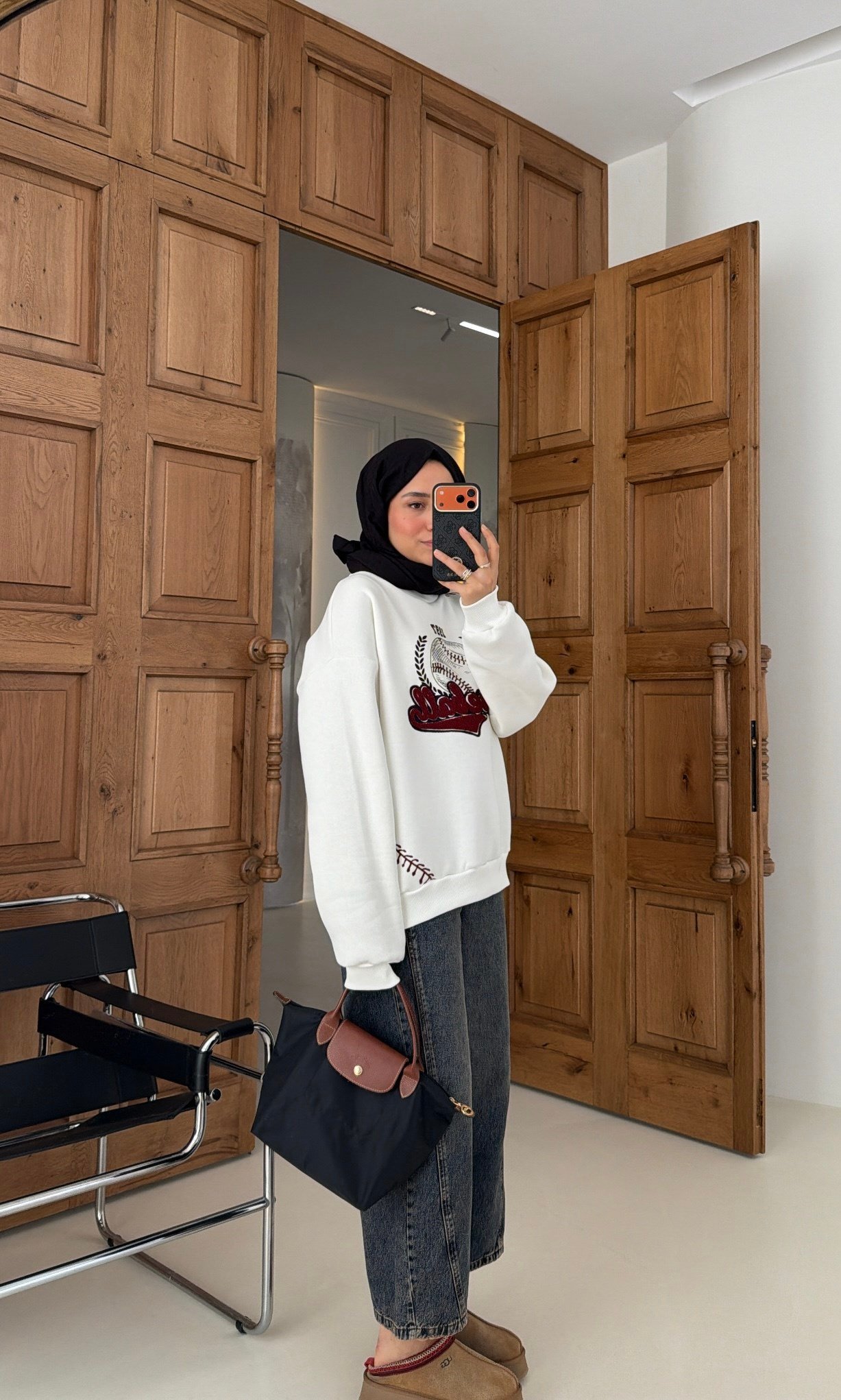 Şardonlu Oversize Sweat