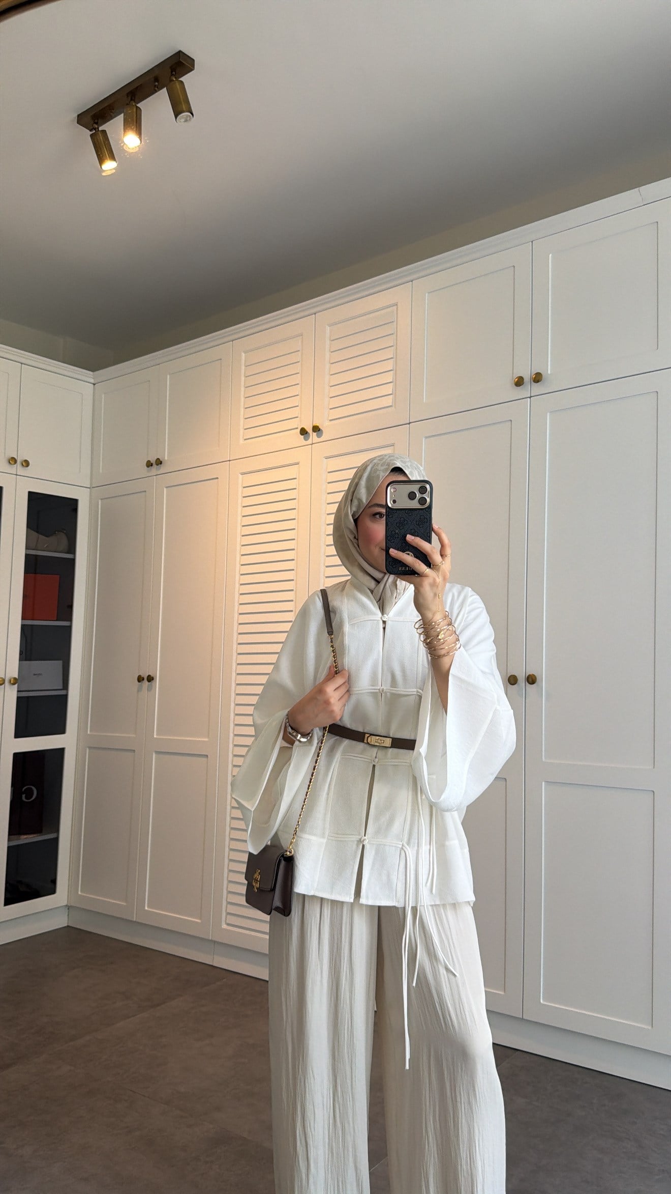 Sedef Tül Premium Kimono  Beyaz