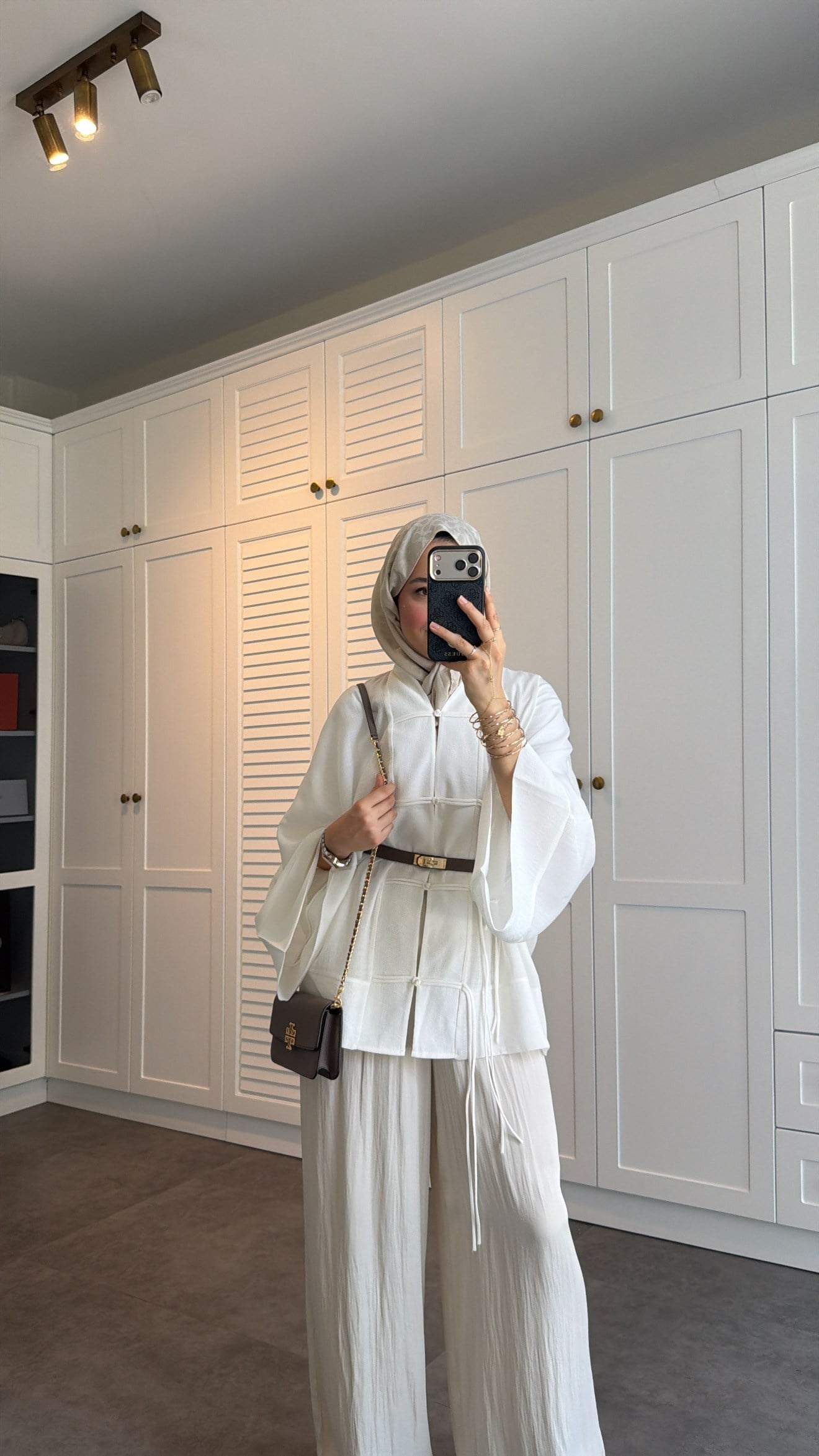 Sedef Tül Premium Kimono  Beyaz